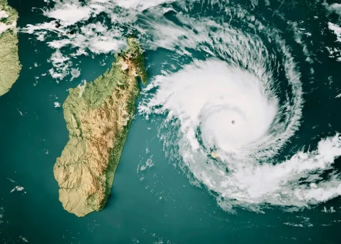 Vue satellite Madagascar